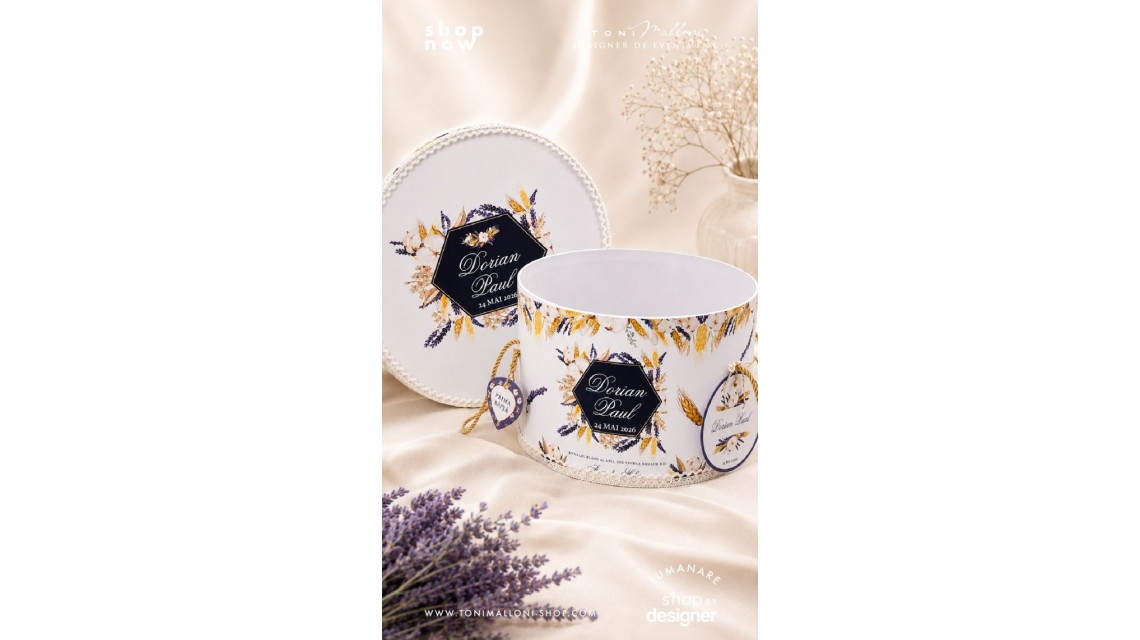 Set Prima Băiță după Botez Lavandă si Grâu Ritualul Blând al Apei cu Nașii Personalizat pentru Băieți 3
